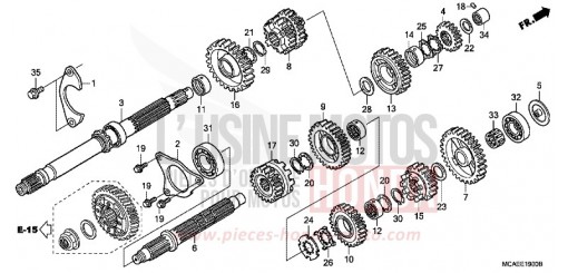BOITE DE VITESSES GL1800F de 2015